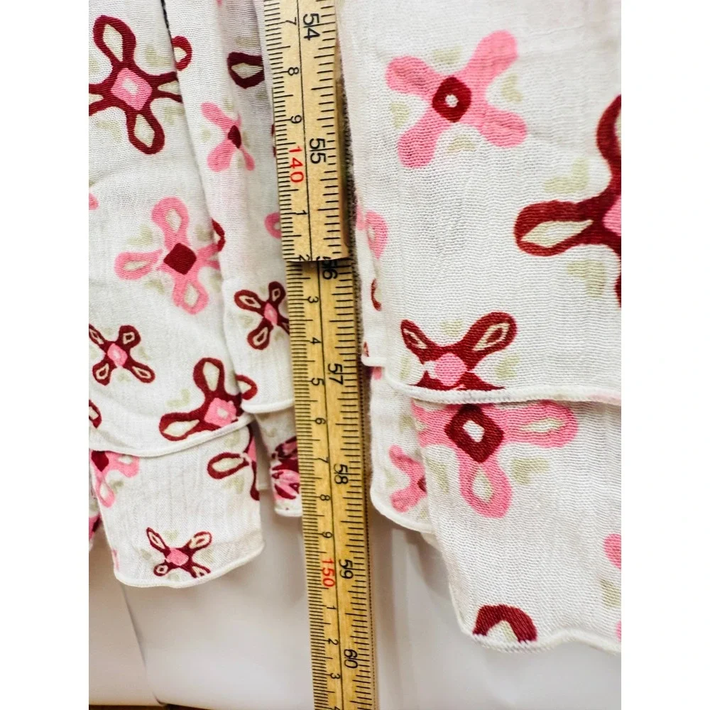 NEW Poupette St Barth Katie Floral Maxi Dress White Crochet Long Ruffled Tiered - Picture 13 of 16